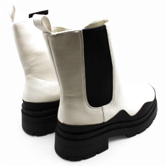 Grayce Womens Lug Sole Leather Booties - Picture 4 of 7